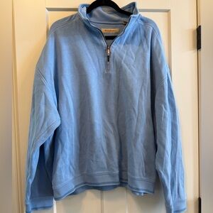 Tommy Bahama Light Blue Zip-Up Sweater